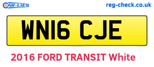 WN16CJE are the vehicle registration plates.
