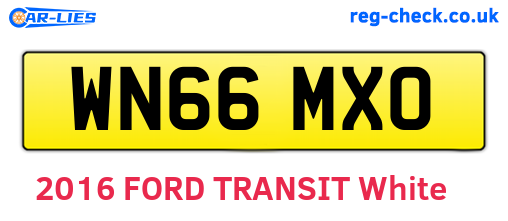 WN66MXO are the vehicle registration plates.
