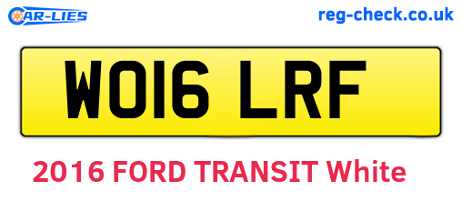 WO16LRF are the vehicle registration plates.