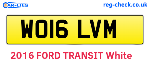WO16LVM are the vehicle registration plates.