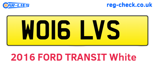 WO16LVS are the vehicle registration plates.