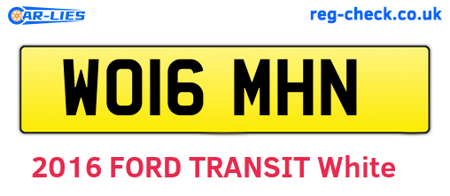 WO16MHN are the vehicle registration plates.