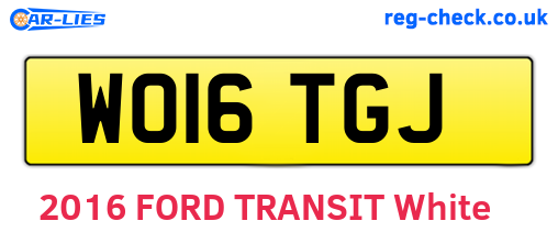 WO16TGJ are the vehicle registration plates.