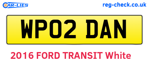 WP02DAN are the vehicle registration plates.