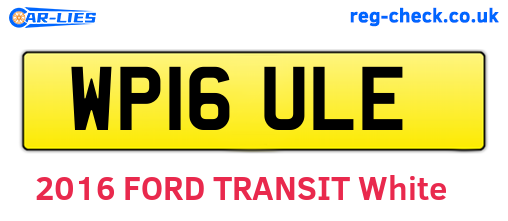 WP16ULE are the vehicle registration plates.