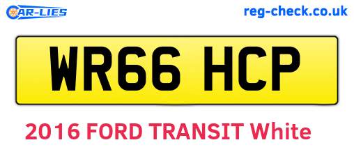 WR66HCP are the vehicle registration plates.