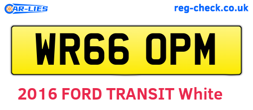WR66OPM are the vehicle registration plates.