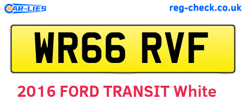 WR66RVF are the vehicle registration plates.