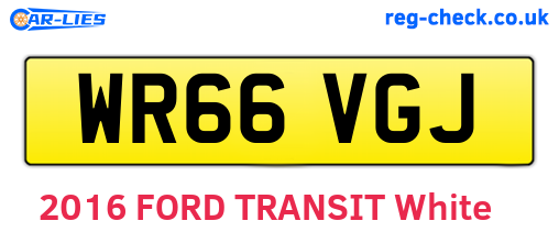 WR66VGJ are the vehicle registration plates.
