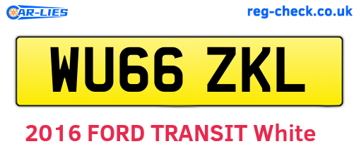 WU66ZKL are the vehicle registration plates.