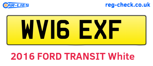 WV16EXF are the vehicle registration plates.