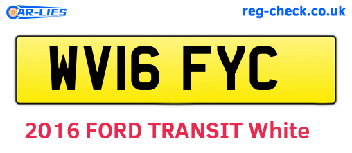 WV16FYC are the vehicle registration plates.