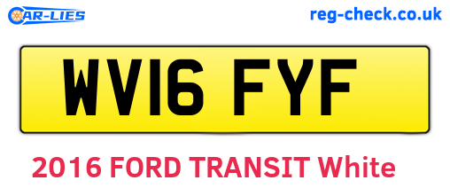 WV16FYF are the vehicle registration plates.