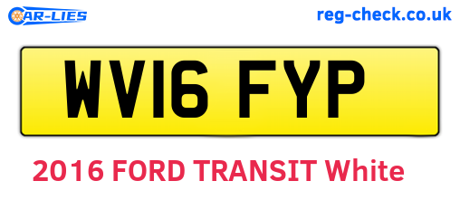 WV16FYP are the vehicle registration plates.