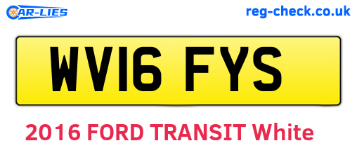 WV16FYS are the vehicle registration plates.