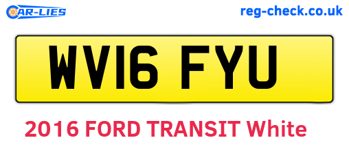 WV16FYU are the vehicle registration plates.