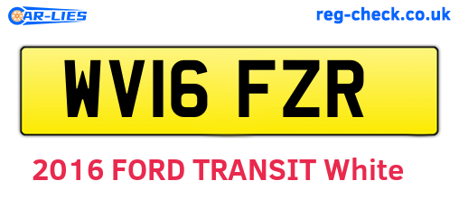 WV16FZR are the vehicle registration plates.