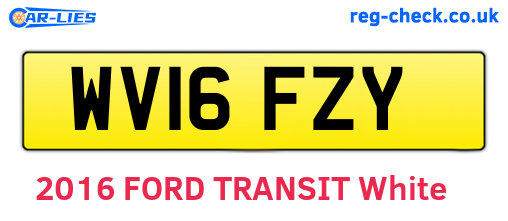 WV16FZY are the vehicle registration plates.