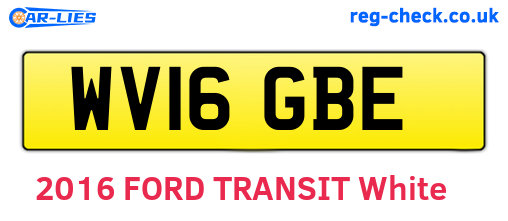 WV16GBE are the vehicle registration plates.