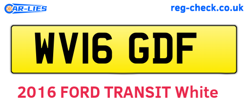 WV16GDF are the vehicle registration plates.