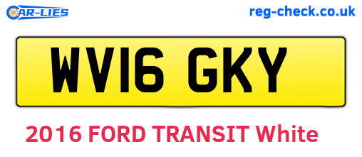 WV16GKY are the vehicle registration plates.