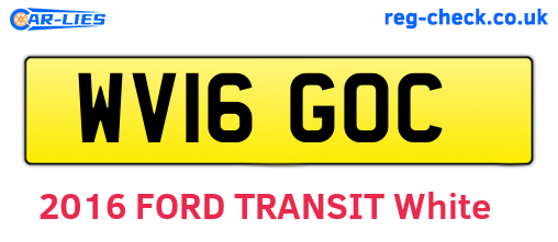 WV16GOC are the vehicle registration plates.