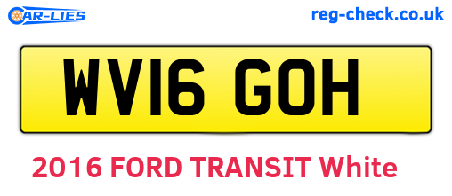 WV16GOH are the vehicle registration plates.