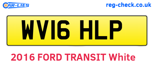 WV16HLP are the vehicle registration plates.