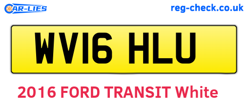 WV16HLU are the vehicle registration plates.