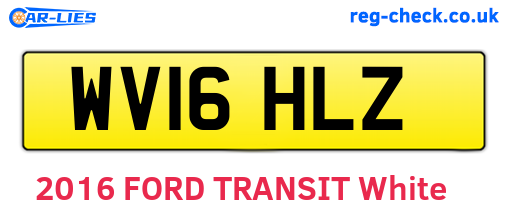 WV16HLZ are the vehicle registration plates.