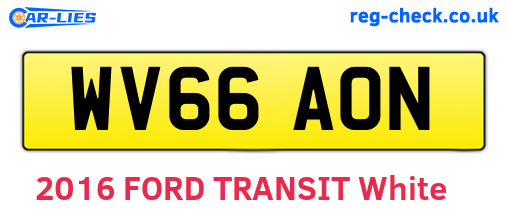 WV66AON are the vehicle registration plates.