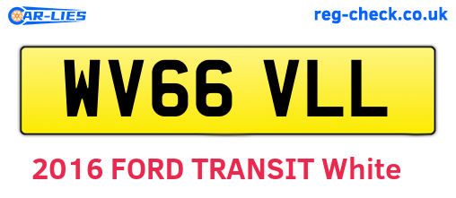 WV66VLL are the vehicle registration plates.