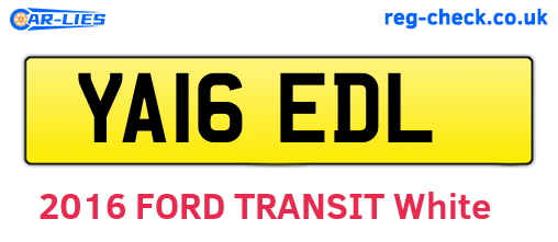 YA16EDL are the vehicle registration plates.