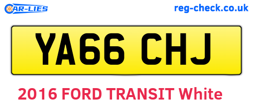YA66CHJ are the vehicle registration plates.