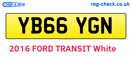 YB66YGN are the vehicle registration plates.