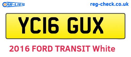 YC16GUX are the vehicle registration plates.