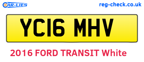 YC16MHV are the vehicle registration plates.