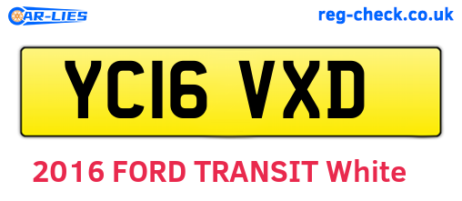 YC16VXD are the vehicle registration plates.