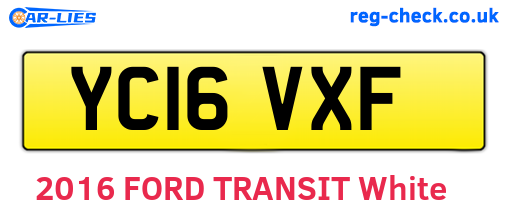 YC16VXF are the vehicle registration plates.