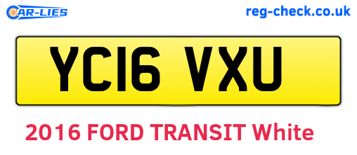 YC16VXU are the vehicle registration plates.