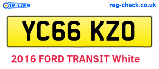 YC66KZO are the vehicle registration plates.