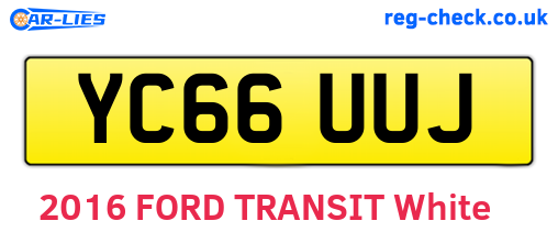 YC66UUJ are the vehicle registration plates.
