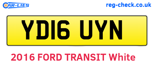 YD16UYN are the vehicle registration plates.