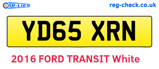 YD65XRN are the vehicle registration plates.