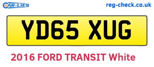 YD65XUG are the vehicle registration plates.