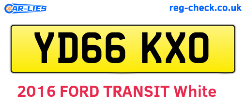 YD66KXO are the vehicle registration plates.