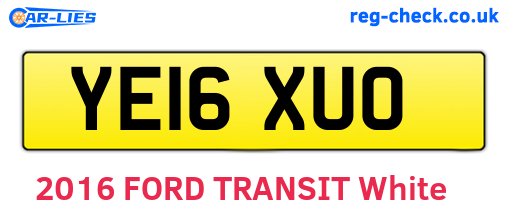 YE16XUO are the vehicle registration plates.