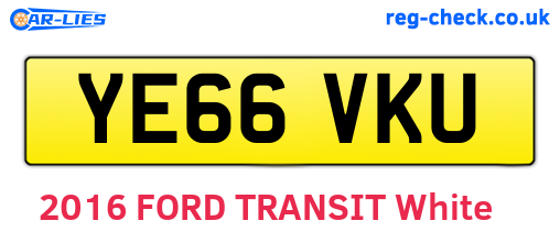 YE66VKU are the vehicle registration plates.
