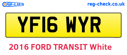 YF16WYR are the vehicle registration plates.