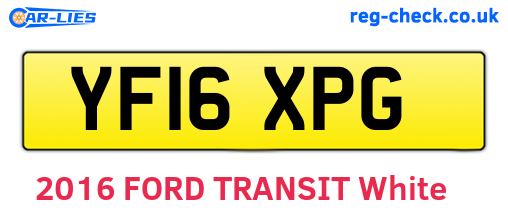 YF16XPG are the vehicle registration plates.